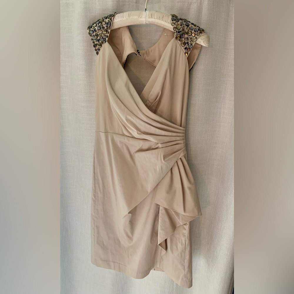 Maggy London, size 10, jeweled shoulders